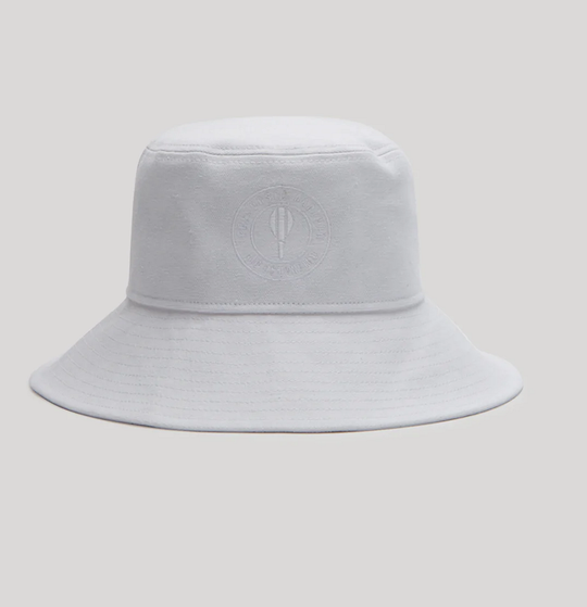 White Bucket Hat with internal brow band