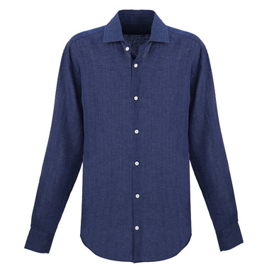 Dark Blue Linen Shirt