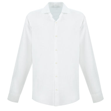 White Linen Long Sleeve Shirt