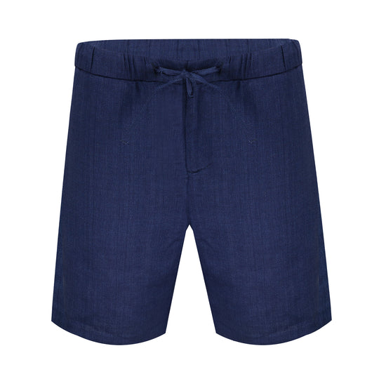 Mens Linen Shorts in Navy Blue