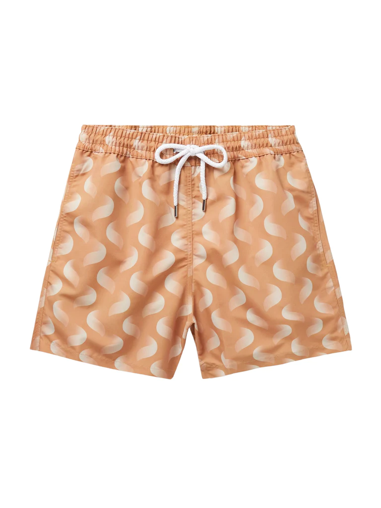 Printed Swim Shorts with slit front pockets