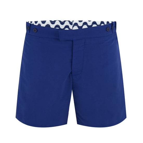 Mens Tailored Swim Shorts in Navy Blue