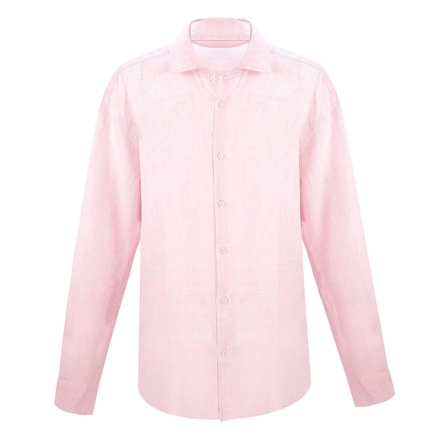 Load image into Gallery viewer, Mens Long Sleeve Linen Shirt in Light Pink
