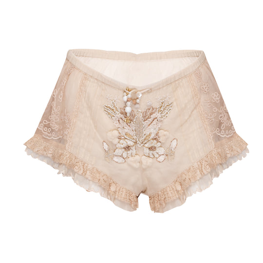 Pants Short Net Ecru - Shorts