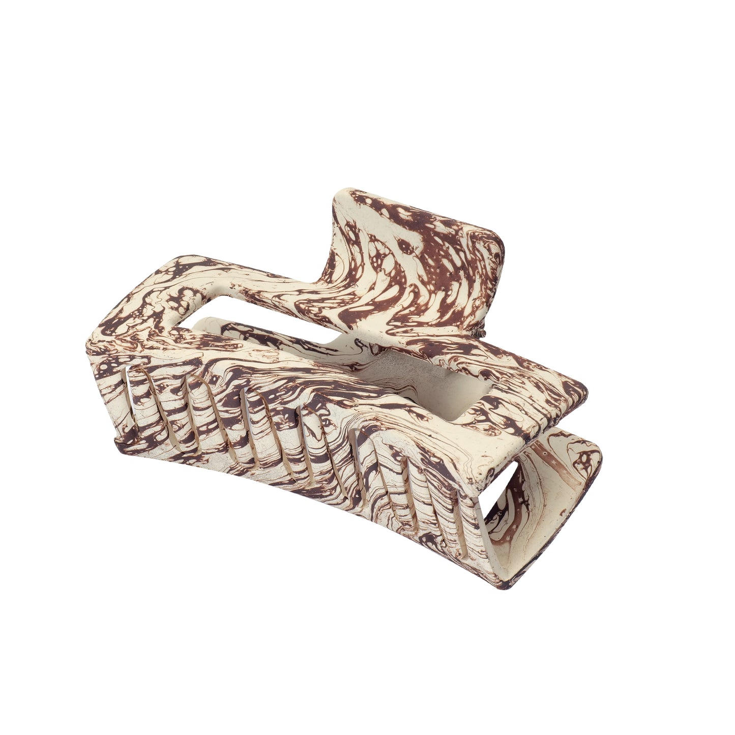 Resin Plastic Alloy Hair Clip Claw Brown