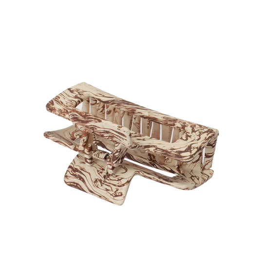 Resin Plastic Alloy Hair Clip Claw Brown