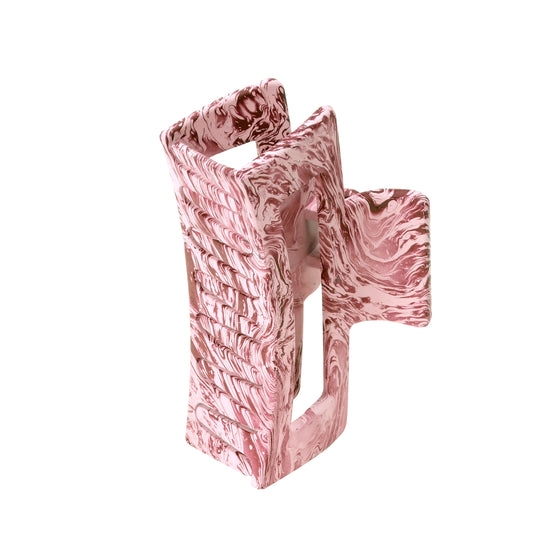 Resin Plastic Alloy Hair Clip Claw Pink