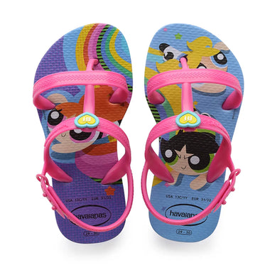 Kids Joy Power Puff Girl Flip Flops Purple - Shoes