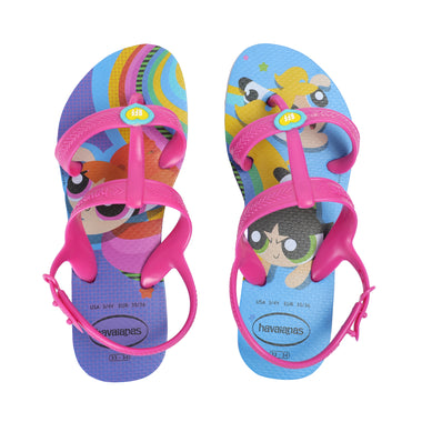 Kids Joy Power Puff Girl Flip Flops Purple - Shoes