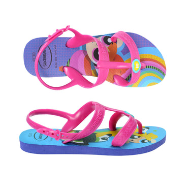 Kids Joy Power Puff Girl Flip Flops Purple - Shoes