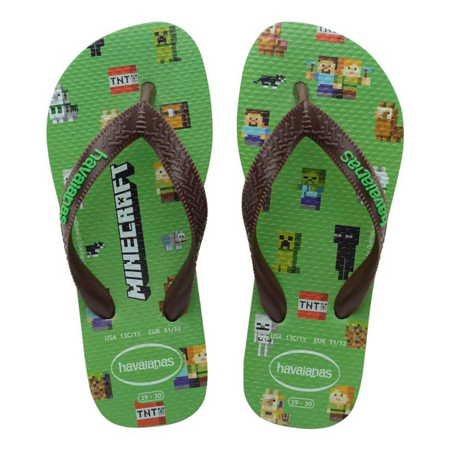 Load image into Gallery viewer, Havaianas Kids Minecraft Leaf Green - Shoes
