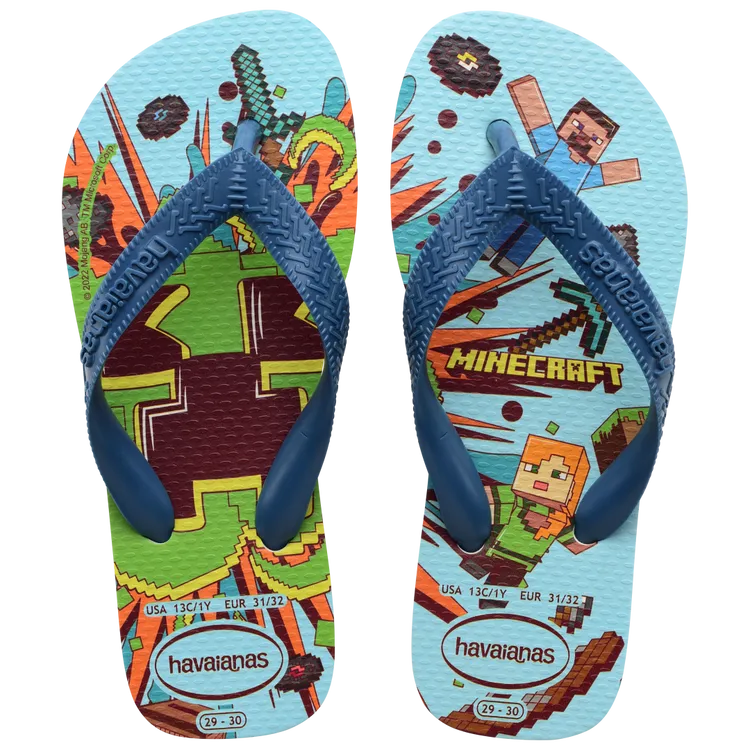 Havaianas Kids Minecraft White/Blue
