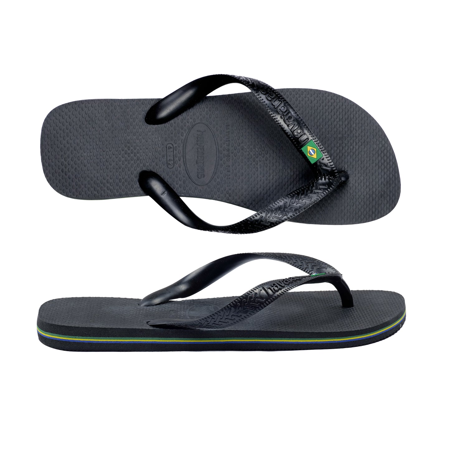 Load image into Gallery viewer, Men Brasil Flip Flops Black - Shoes

