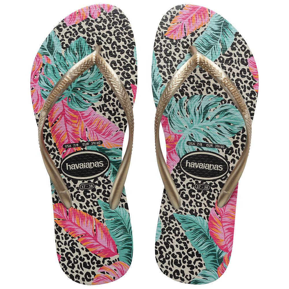 Load image into Gallery viewer, Havaianas Slim Animal Floral Beige - Shoes

