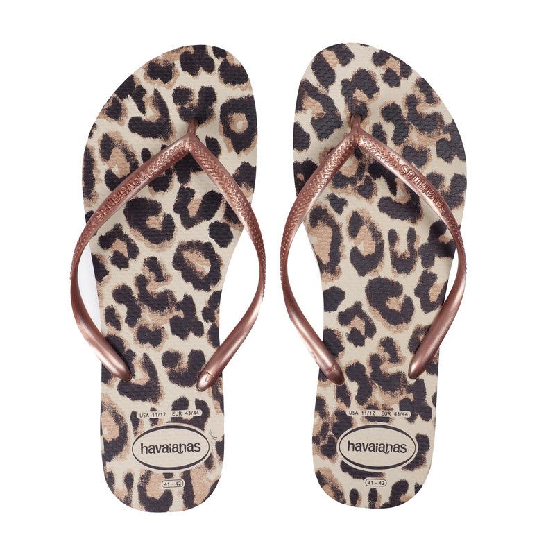 Havaianas Slim Animal Gold/Dark Brown