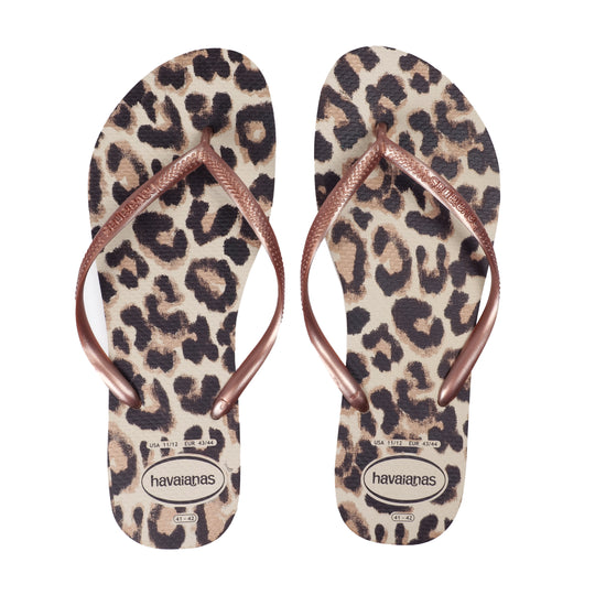 Havaianas Slim Animal Gold/Dark Brown - Shoes