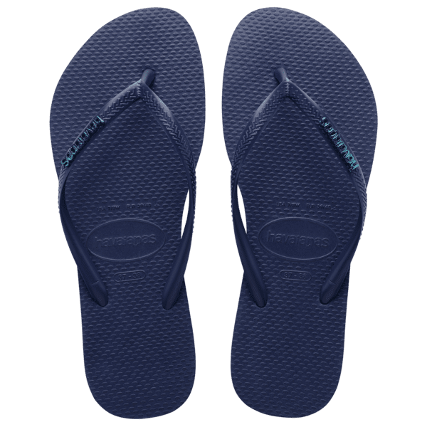 Havaianas Slim Logo Metallic Zwart Navy Blue