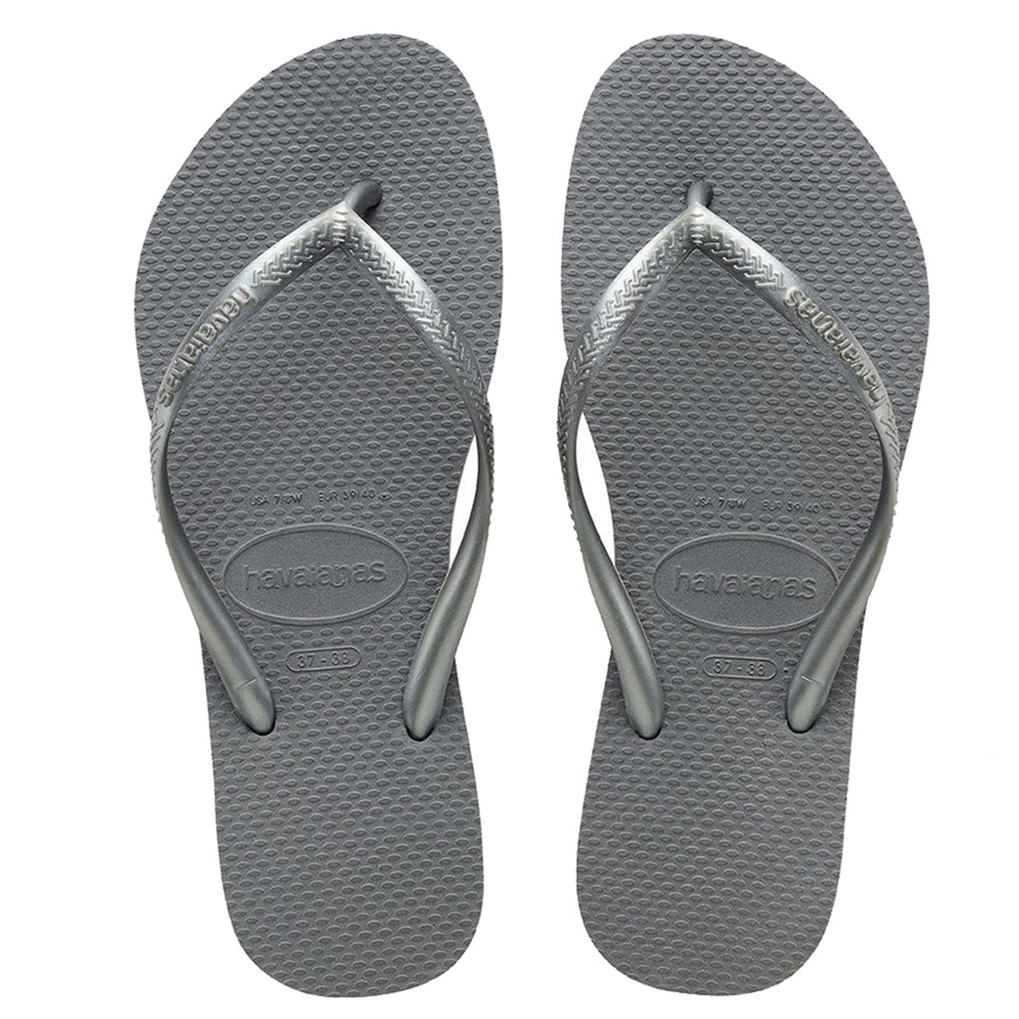 Slim Flip Flops Steel Grey