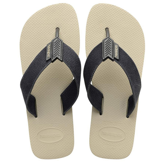 Mens Flip Flops Urban Basic Beige Black
