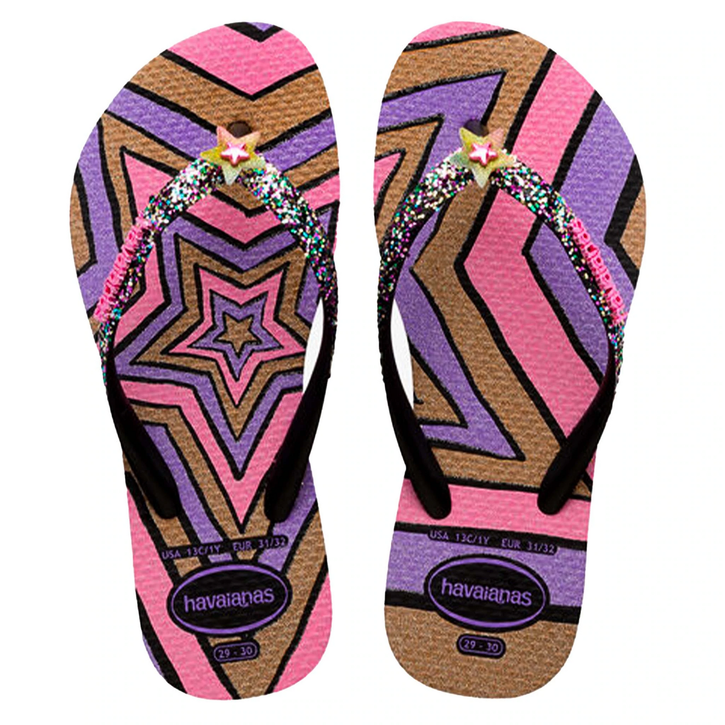 Havaianas Kids Slim Glitter Star Pink