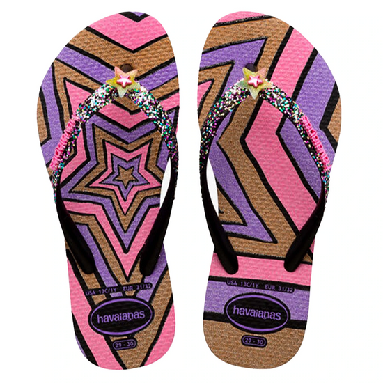 Havaianas Kids Slim Glitter Star Pink