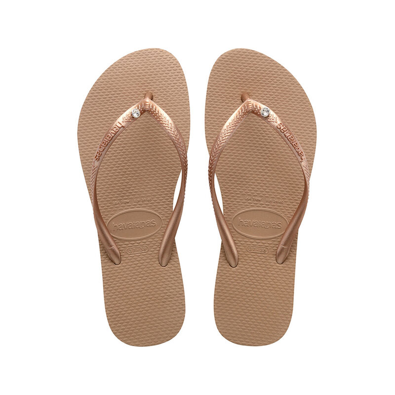 Load image into Gallery viewer, Havaianas Slim Crystal Rose Gold - Shoes
