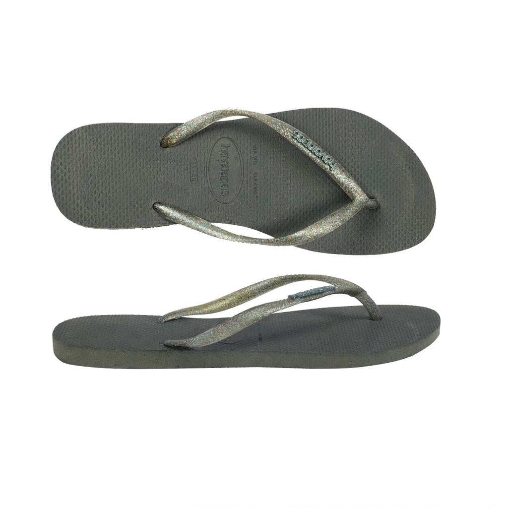 Havaianas slim 2025 logo metallic