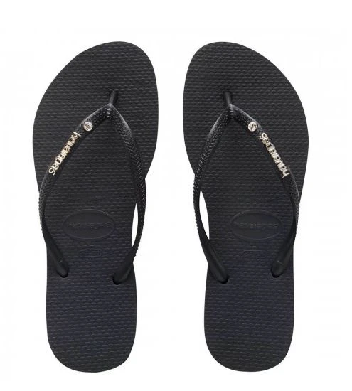 Havaianas Slim Metal Crystal Logo Black
