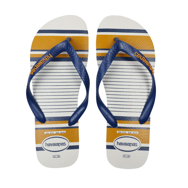 Havaianas Top Nautical White Navy Blue Mustard