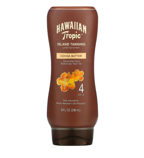 Hawaiian Tropic Island Tanning Sunscreen Lotion SPF4