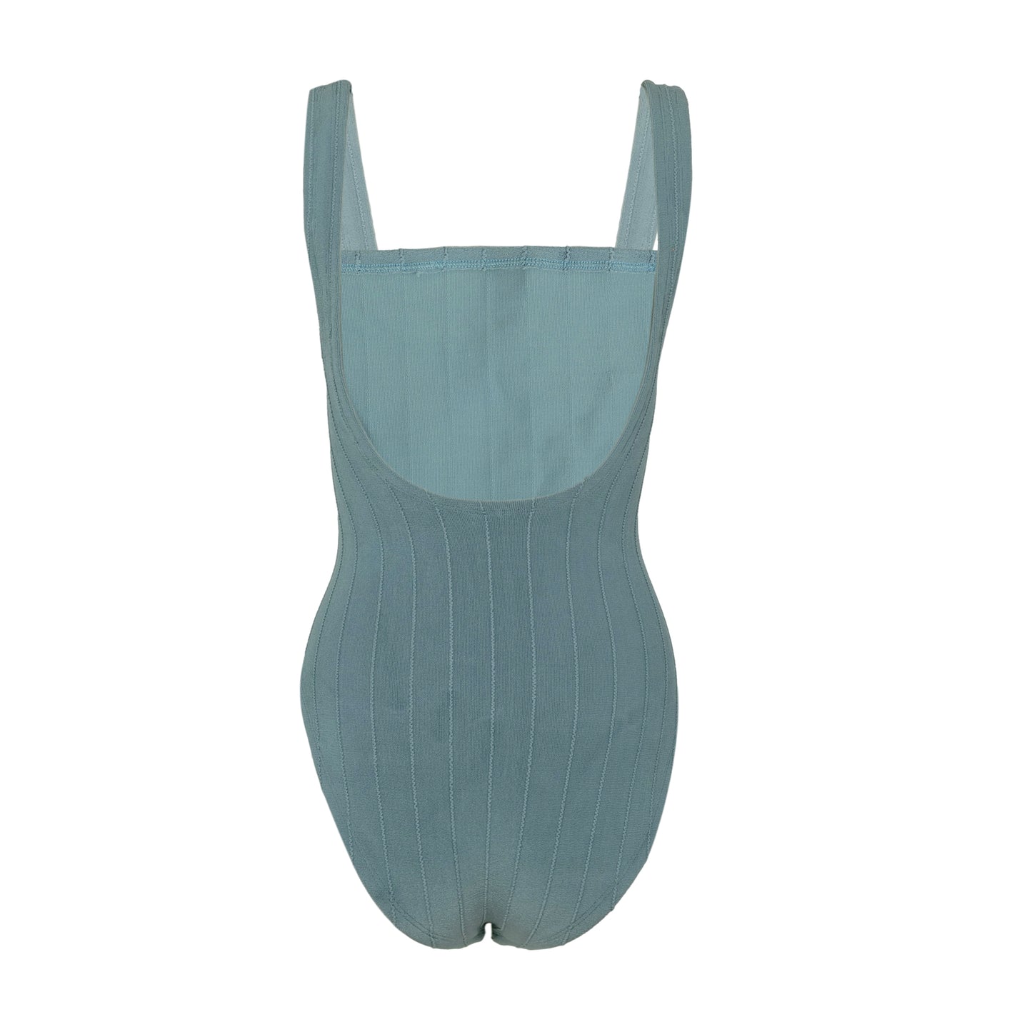 Load image into Gallery viewer, Square Neck Nile Swimwear Metallic Airforce Blue - ONE SIZE - One Piece
