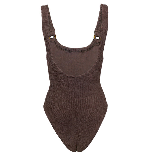 Domino One Piece Metallic Chocolate - ONE SIZE - One Piece