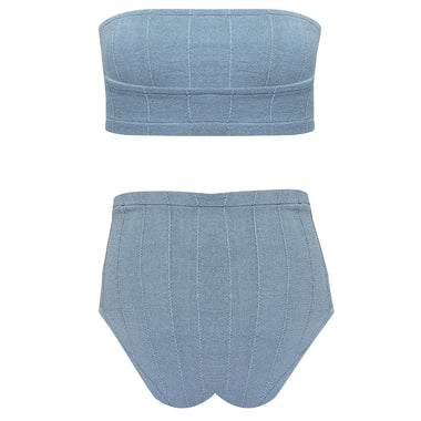 Edie Nile Bikini Metallic Airforce Blue - Bikini