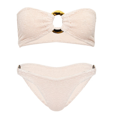 Strapless Bandeau Bikini Set in Blush Pink | Hunza G