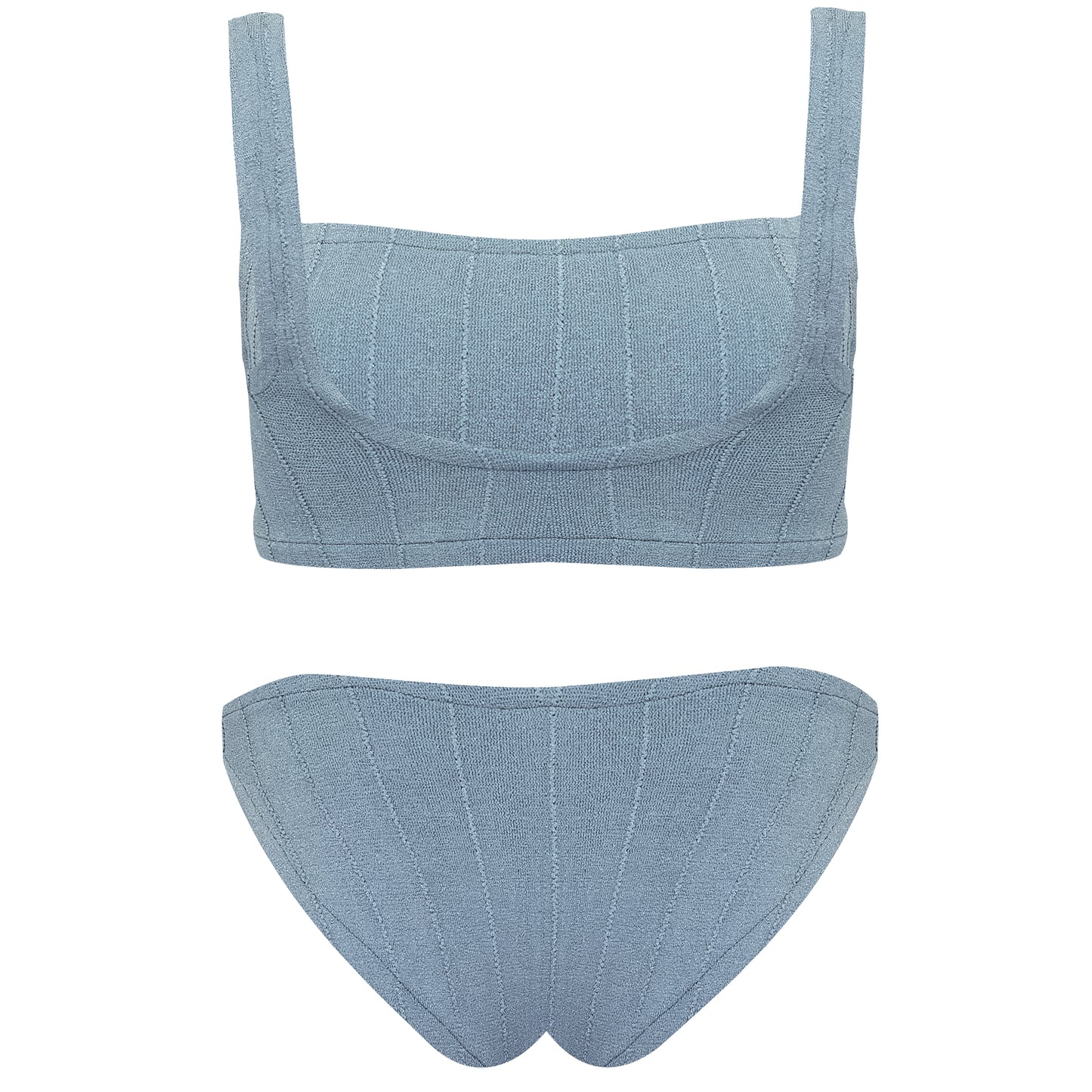 Load image into Gallery viewer, Helena Nile Bikini Metallic Airforce Blue - Bikini
