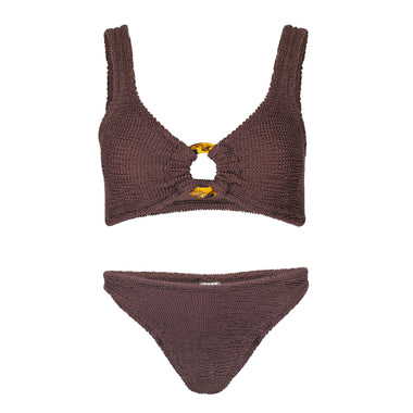 Metallic Bikini Set in Chocolate