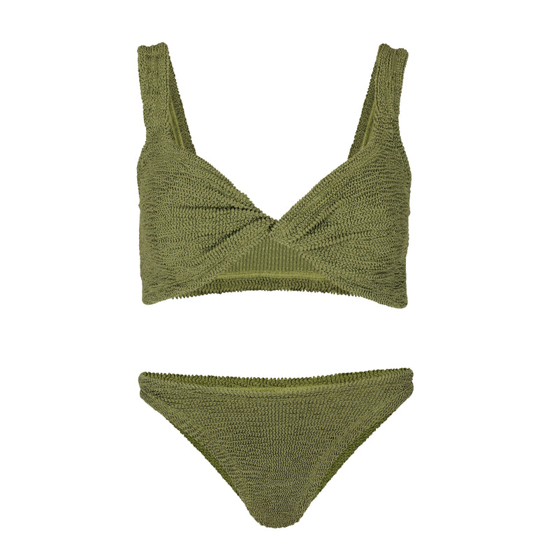 Juno Bikini Metallic Moss