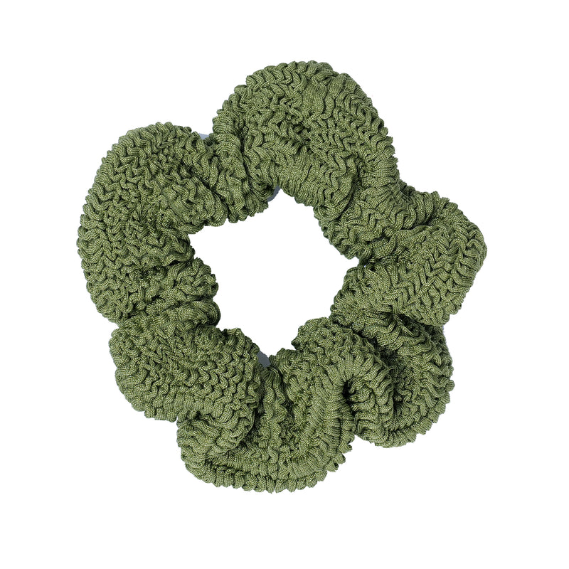 Scrunchie Metallic Moss