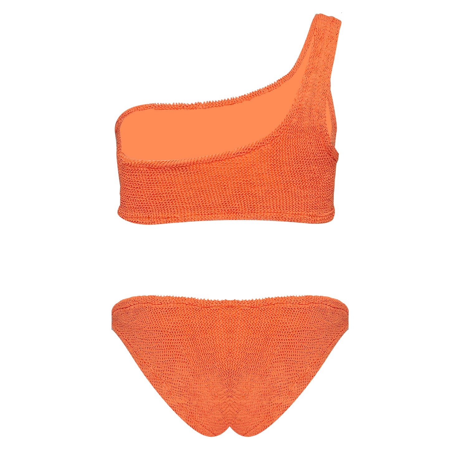 Load image into Gallery viewer, Crinkle Bikini Set with One Shoulder Top
