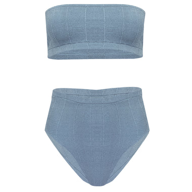 Edie Nile Bikini Metallic Airforce Blue - Bikini