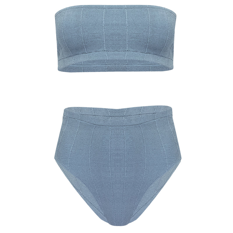 Edie Nile Bikini Metallic Airforce Blue