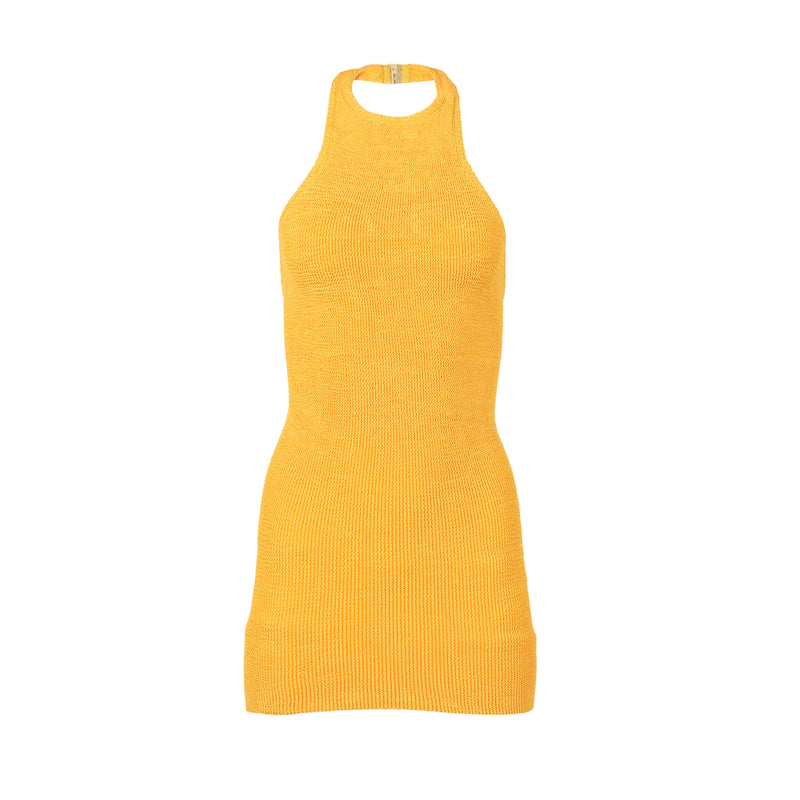 Polly Dress Crinkle Mango Sorbet