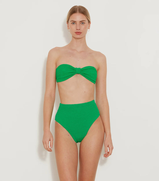 Load image into Gallery viewer, Green bandeau bikini set
