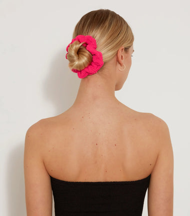Hot Pink Scrunchie in Crinkle