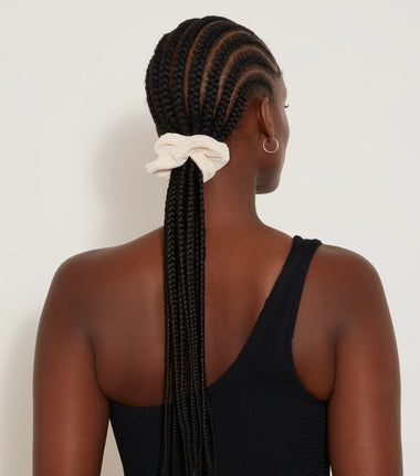 Blush Scrunchie in Crinkle | Hunza G Elastic Hair Ties