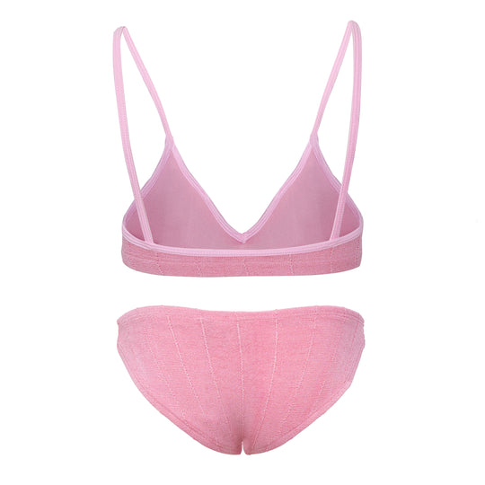 Virginia Nile Bikini Metallic Dusty Pink