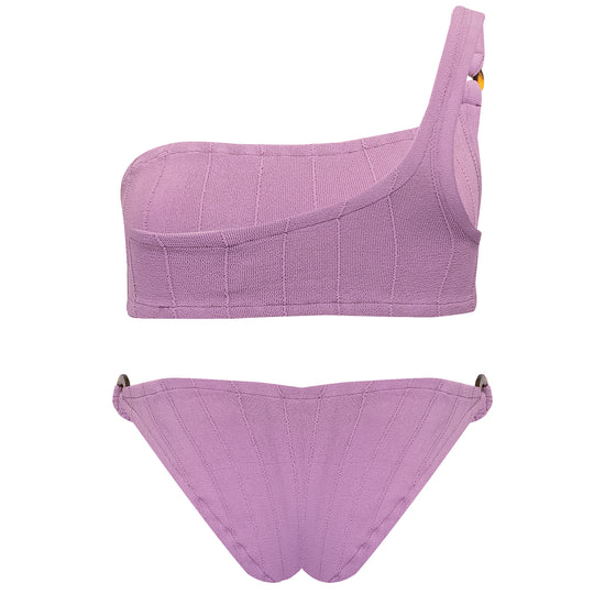 Lavender Bikini with One Shoulder Top