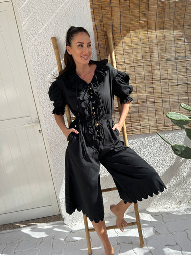 Yelena Jumpsuit Plain Black - Jumpsuit