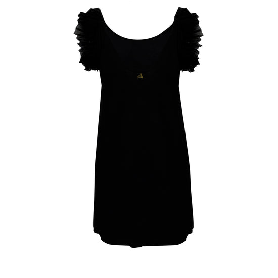 Load image into Gallery viewer, Biarritz Short Tule Dress Tie Dye Black
