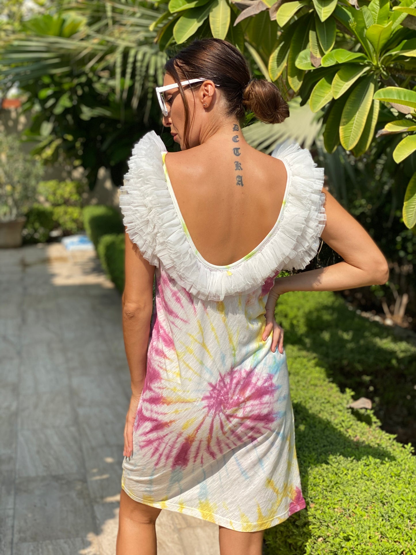 Load image into Gallery viewer, Biarritz Short Tule Dress Tie Dye Ice Cream - Dress
